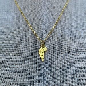 NWT Sterling Silver Plated Chain with Wing Charm Necklace